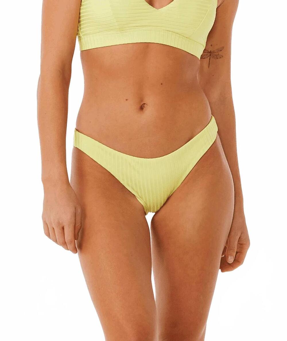 NEW RIP CURL women's premium surf cheeky bottom in yellow